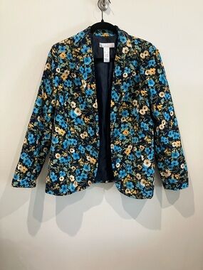 Claiborne Cotton Floral Spring Blazer